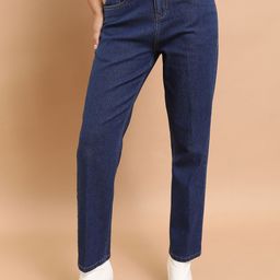 Tokyo Talkies Women Blue Boyfriend Fit Clean Look Mid-Rise Stretchable Jeans-image-49