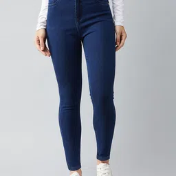 DOLCE CRUDO Women Skinny Fit High-Rise Stretchable Jeans-image-24