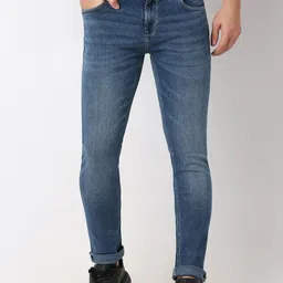 SPYKAR Men Slim Fit Low-Rise Light Fade Stretchable Jeans-picture-39