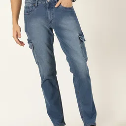 HERE&NOW Men Straight Fit Light Fade Stretchable Jeans-image-77