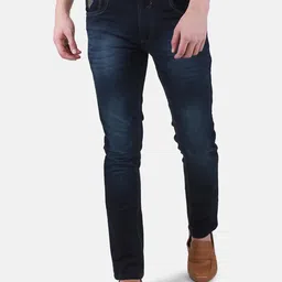 Duke Men Slim Fit Clean Look Light Fade Whiskers Cotton Stretchable Stretchable Jeans-image-88