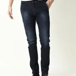 RARE RABBIT Men Black Slim Fit Light Fade Stretchable Jeans-picture-1