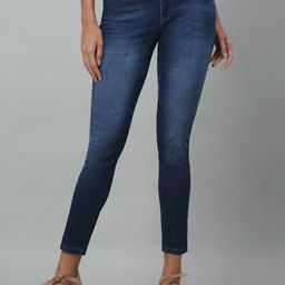 Cantabil Women Skinny Fit Clean Look Cotton Whiskers Jeans-picture-7