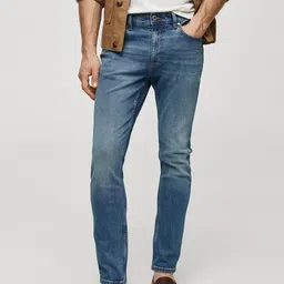 MANGO MAN Skinny Fit Light Fade Stretchable Jeans-image-69