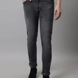 Cantabil Men Solid Cotton Light Fade Regular Fit Jeans-image-95