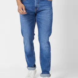 SPYKAR Men Mid-Rise Relaxed Fit Clean Look Light Fade Stretchable Jeans-picture-43
