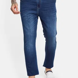 Octave Men Mid-Rise Clean Look Light Fade Stretchable Jeans-image-82