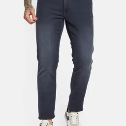 Octave Men Mid-Rise Clean Look Light Fade Stretchable Jeans-image-80