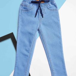 A-Okay Girls Slim Fit High-Rise Clean Look Acid Wash Stretchable Jeans-image-79