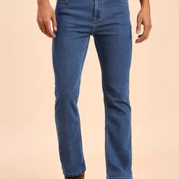 HJ HASASI Men High-Rise Acid Wash Bootcut Stretchable Jeans-picture-25