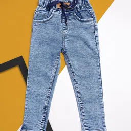 A-Okay Boys Slim Fit High-Rise Heavy Fade Acid Wash Stretchable Jeans-image-90