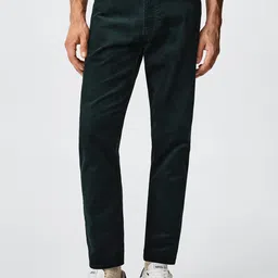 MANGO MAN Green Tapered Fit Sustainable Stretchable Jeans-image-69