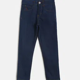 TALES & STORIES Boys Blue Denim Slim Fit Stretchable Jeans-55
