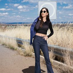 Roadster Women Navy Blue Solid Bootcut High-Rise Stretchable Jeans-image-73
