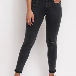 TALES & STORIES Women Skinny Fit Mildly Distressed Stretchable Denim Jeans-picture-46