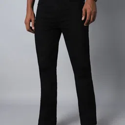 High Star Men Black Relaxed Fit Mildly Distressed Stretchable Jeans-image-21
