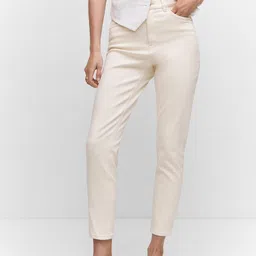 MANGO Women High-Rise Cropped Stretchable Jeans-picture-16