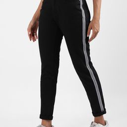 Campus Sutra Women Smart Slim Fit Mid-Rise Clean Look Side Stripes Jeans-image-89