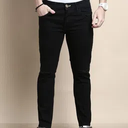 Chennis Men Slim Fit Slash Knee Stretchable Jeans-picture-8