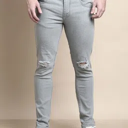 Chennis Men Slim Fit Slash Knee Stretchable Jeans-picture-8