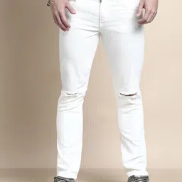 Chennis Men Slim Fit Slash Knee Stretchable Jeans-picture-2