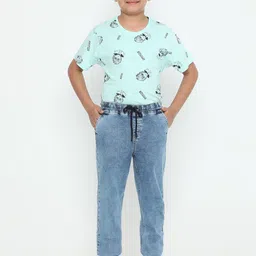 HERE&NOW Boys Mid Rise Jogger Stretchable Jeans-image-99
