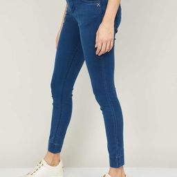 Xpose Women Blue Slim Fit Mid-Rise Clean Look Stretchable Jeans-picture-10