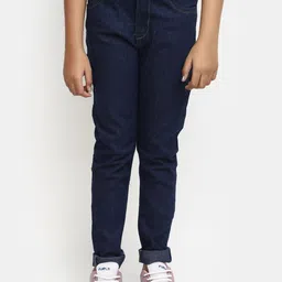 V-Mart Girls Regular Fit Mid Rise Clean Look No Fade Stretchable Jeans-image-85