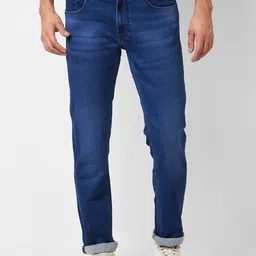 SPYKAR Men Mid Rise Clean Look Heavy Fade Cotton Jeans-picture-7
