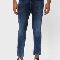 Mufti Men Tapered Fit Heavy Fade Stretchable Jeans-picture-35