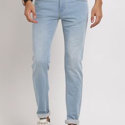 Turtle Men Narrow Tapered Fit Heavy Fade Stretchable Jeans-image-21