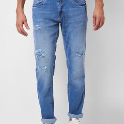 SPYKAR Men Mildly Distressed Heavy Fade Cotton Jeans-picture-37