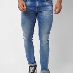 SPYKAR Men Mid-Rise Mildly Distressed Heavy Fade Stretchable Cotton Jeans-picture-29