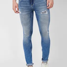 SPYKAR Men Mid Rise Mildly Distressed Heavy Fade Cotton Jeans-image-90