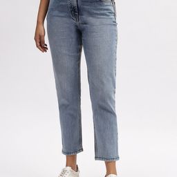 ELLE Women Slim Fit Slash Knee Heavy Fade Stretchable Jeans-image-16