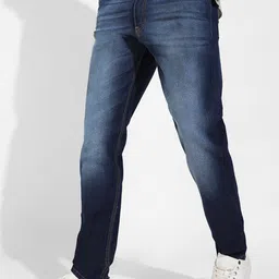 Campus Sutra Men Navy Blue Smart Slim Fit Heavy Fade Stretchable Jeans-image-65