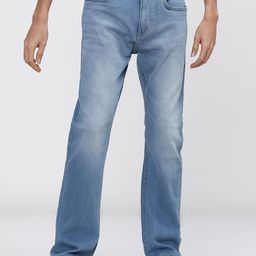 HIGHLANDER Men Blue Bootcut Heavy Fade Stretchable Jeans-image-63