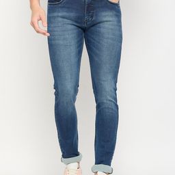 Duke Men Slim Fit Low Distress Heavy Fade Stretchable Jeans-image-40
