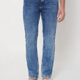 Mufti Men Tapered Fit Mid-Rise Medium Shade Clean Look Stretchable Jeans-image-40