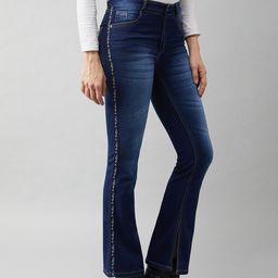 Miss Chase Women Bootcut Light Fade Stretchable Jeans-picture-7