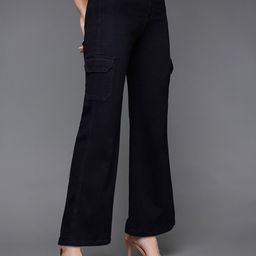 Miss Chase Women Fall On The Floor Wide Leg High-Rise Stretchable Jeans-image-32