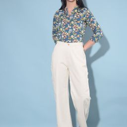 Crimsoune Club Women Wide Leg High-Rise Stretchable Cargo Jeans-image-73
