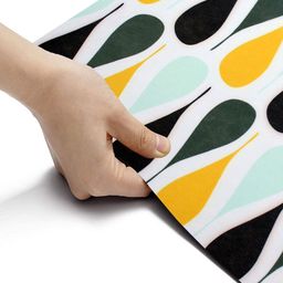 LUXEHOME INTERNATIONAL Set of 5 Yellow & Green Heat Resistant Table Placemat With Runner image 4