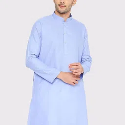 Maharaja Band Collar Cotton Straight Kurta-image-43