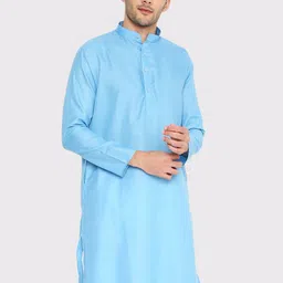 Maharaja Band Collar Regular Fit Kurta-image-28