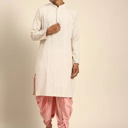 KISAH Ethnic Motifs Woven Design Mandarin Collar Kurta-image-54