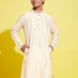 VASTRAMAY Boys Mandarin Collar Long Sleeves Straight Kurta-image-39