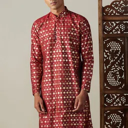 VASTRAMAY Ethnic Motifs Printed Mandarin Collar Kurta-image-68