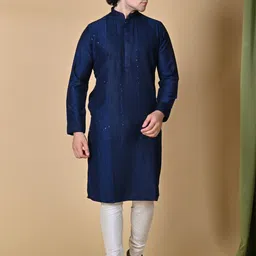 MAAHI FABS Ethnic Motifs Embroidered Sequins Kurta-31