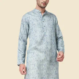 indus route by Pantaloons Geometric Printed Mandarin Collar Kurta-picture-37